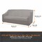 Modern Leisure Garrison Patio Loveseat Cover, Waterproof, 82.5 in. L x 38 in. W x 38.25 in. H, Granite 3008 - alternate 4